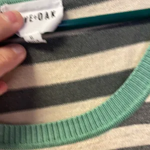 OAK Green and Gray Striped Sweater Size XL thumbnail 2
