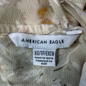American‎ Eagle Floral Midi Side Slit Slip Dress in Soft Green Size Extra Small thumbnail 5