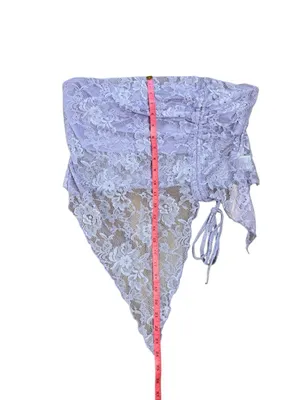 NWT SHEIN Bae Purple Lace Asymmetrical Tube Top y2K style 1XL thumbnail 5