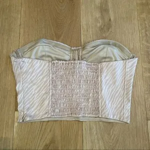 Superdown X Draya Michele Rebecca Corset Top in Nude thumbnail 3