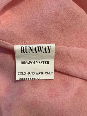Runaway Clothes Mini Pink Dress with Red Polka Dots. Size Small thumbnail 10