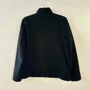 Vintage L.L. Bean Sherpa Fleece Sweater Zip Up Womens Size‎ Large Black thumbnail 10