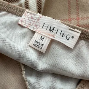 Timing Plaid Bustier Cropped Cami Top - Size M thumbnail 4