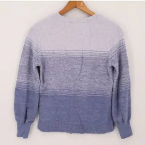 Ombre Gradient Crew Neck Sweater Womens Size S Purple Blue Soft Girl Coastal thumbnail 4