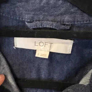 LOFT Indigo Denim Shirt Dress thumbnail 2
