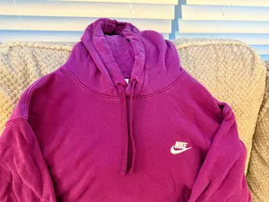 Nike Sportswear Club Fleece Pullover Hoodie Purple thumbnail 3