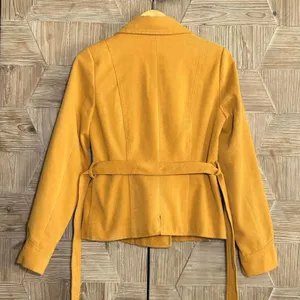 Paris Blues Women's Mustard Yellow Double Breasted Wool Coat Size M Y2K thumbnail 5