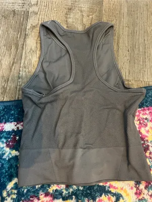 Abercrombie YPB grey Ribbed Tank Top thumbnail 6