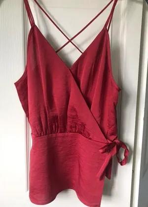 Red Silk Tank thumbnail 1