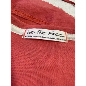 we the free Orange and white high lo top scoop neck F57 Boho Indie Festival thumbnail 7
