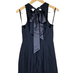 Dessy Collection Midnight Blue Bow Back Mermaid Evening Gown Dress 4 Style 3084S thumbnail 7