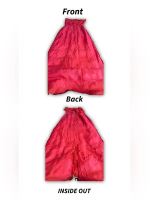 Vintage 1970'S Red Chiffon Tiered Ruffle Miss Elliette California Maxi Dress (S) thumbnail 11