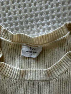 Bobbles & Lace Cream and Navy Striped Top thumbnail 3