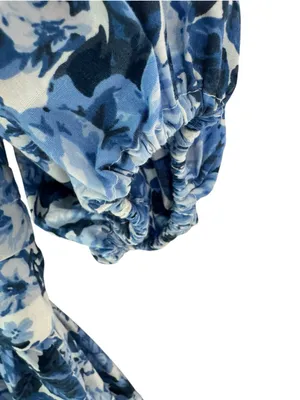 Abercrombie & Fitch Emerson Blue Floral Midi Dress Size XS thumbnail 6