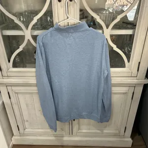 Peter Millar Crown Comfort Quarter Zip Pullover Blue Jonive Logo Men’s Medium thumbnail 4