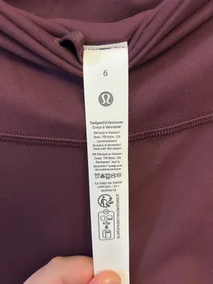 Lululemon Wunder Train High-Rise Tight 25" size 6 Goodnight Plum New with Tags thumbnail 3