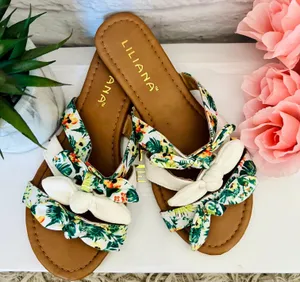 Liliana White Tropical Bow Sandals thumbnail 2