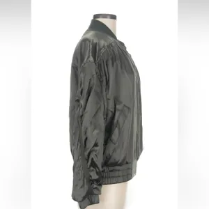FP Movement by Free People Dark Gray Viscose Bomber Jacket with Sleeve detail thumbnail 3