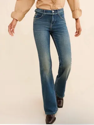Free People 26 NEW Sabine Slim Straight Jeans Hibernate Stone Wash Rodeo Western thumbnail 1