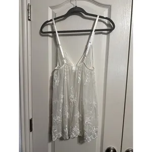 Frederick's of Hollywood Sheer Mesh Embroidered‎ Babydoll Lingerie Y2K Coquette thumbnail 3