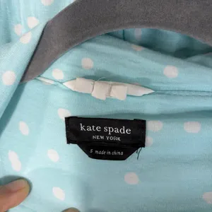 Kate Spade Womens MRS Bride Blue Polka Dot Pajamas Set Sz S Shirt &Short Comfy thumbnail 5