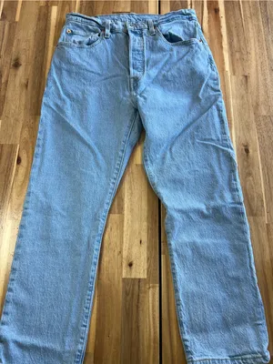 Levi’s 501 Original Fit Jeans W31 L26 Light Wash Button Fly Straight Leg thumbnail 1