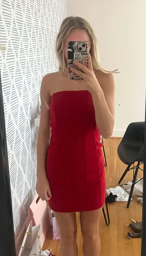 Hello Molly Homecoming red mini dress thumbnail 2
