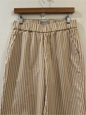 Everlane The Easy Pant in Canvas Gold Stripe Size 8 thumbnail 3