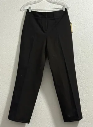 Nwt Laura Ashley Jet Black Cotton With Stretch Sz 6p Spring I Pants Msrp $72.00 thumbnail 1