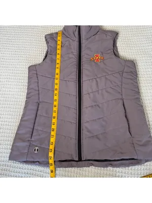 Holloway Quilted Iowa State Cyclones Vest Women Medium Gray Embroidered Ames ISU thumbnail 8
