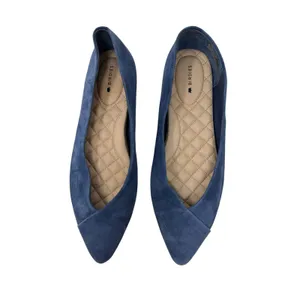 Birdies The Goldfinch Pointed Toe Suede Ballet Flats Indigo Blue Size 8 thumbnail 2