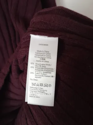 Madewell Cropped Ribbed Mockneck Sweater Plum XL NWT thumbnail 6