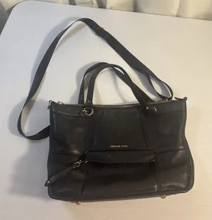 Michael‎ Kors Jesse Large Satchel Shoulder Bag Black Pebble Leather Purse thumbnail 1