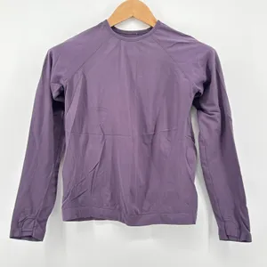 Athleta Purple Long Sleeve Top Thumb Hole‎ Athletic Running Activewear XS thumbnail 1