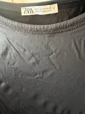 ZARA Fitted Top Black thumbnail 3