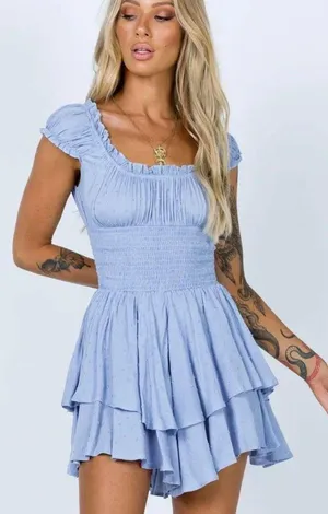 Princess Polly Blue Romper thumbnail 1