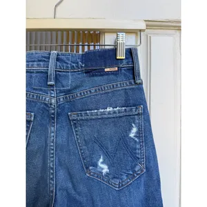 Mother‎ Superior The Tomcat Playing W Scissors High Rise Straight Jeans Size 25 thumbnail 4