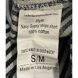 Jaded Gypsy Olivia Navy Striped Harem Drop Crotch Shorts NWT Womens S / M thumbnail 5