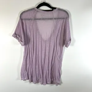 We The Free Burnout T-Shirt Women's Oversized XS V-Neck Boho‎ Lagenlook Slouchy thumbnail 8