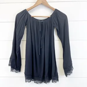 For Love‎ & Lemons Flowy Top Womens Small Whimsygoth Boho Witchy Dark Cottage thumbnail 3