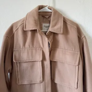 Abercrombie & Fitch Womens XS Oversized Shacket Light Beige Utility Jacket thumbnail 7