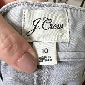 J.Crew Women's Chino Shorts Size 10 Light Gray Cotton Blend thumbnail 8