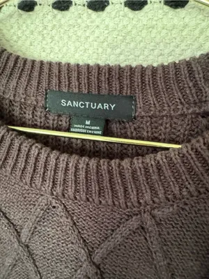 Sanctuary Women's Cable Knit Sweater — chocolate brown thumbnail 2