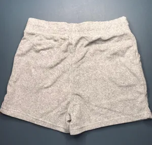 Gray Terry Cloth High Rise Shorts With Pockets Size M thumbnail 2