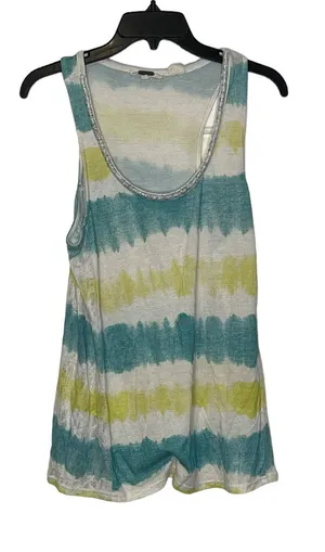 Miss Me Women Size Medium Muscle Tank Top Scoop Neck Relaxed‎ Multicolor Striped thumbnail 1