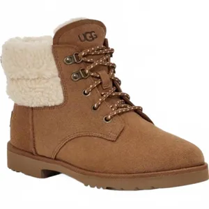 UGG Romely Heritage Lace Up Boot Leather Chestnut Womens 6 US / 37 EU NEW thumbnail 7