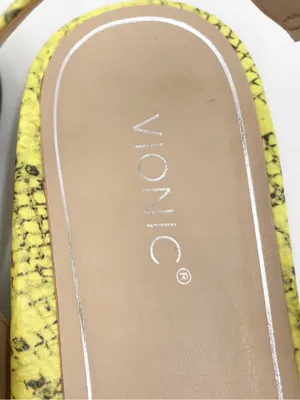 Vionic Jade Slingback Mules Yellow Leather Snakeskin Women's Size 8 Pointed Toe thumbnail 6