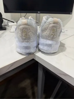 Nike Beige Athletic Sneakers with Gold Swoosh thumbnail 4