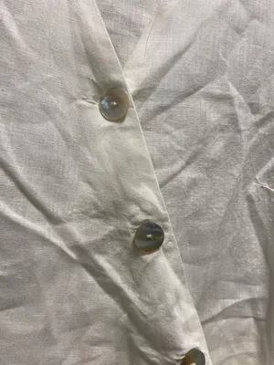 H&M Linen Wrap Top White Size 2 Coastal Beach Minimalist Vacation Lightweight thumbnail 9