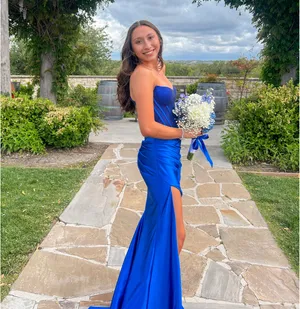 Prom Dress Blue Size 0 thumbnail 4